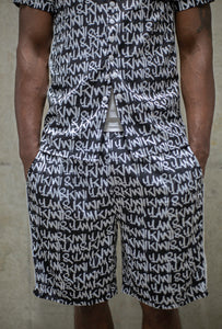 GRAFFITI SATIN SHORTS