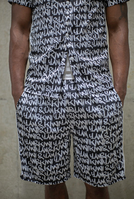 GRAFFITI SATIN SHORTS